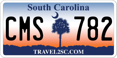 SC license plate CMS782