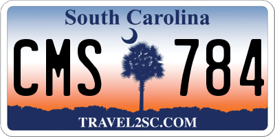 SC license plate CMS784