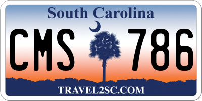 SC license plate CMS786