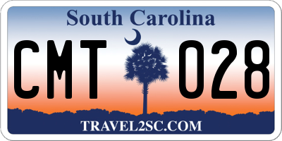 SC license plate CMT028