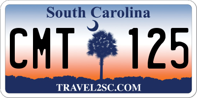 SC license plate CMT125