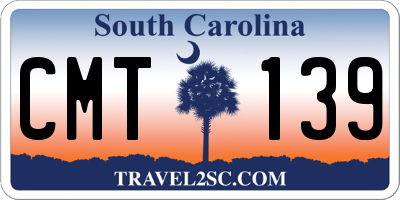 SC license plate CMT139
