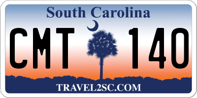 SC license plate CMT140