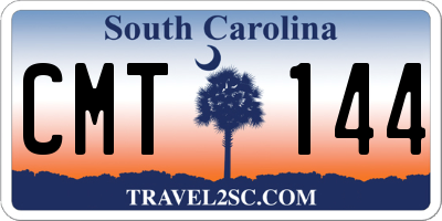 SC license plate CMT144