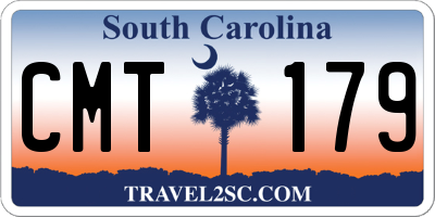 SC license plate CMT179