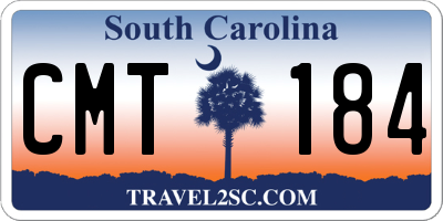 SC license plate CMT184