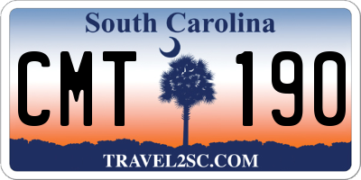 SC license plate CMT190