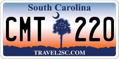 SC license plate CMT220