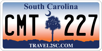 SC license plate CMT227