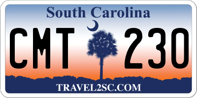 SC license plate CMT230