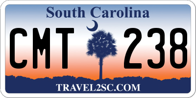 SC license plate CMT238