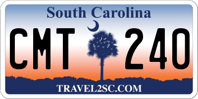 SC license plate CMT240