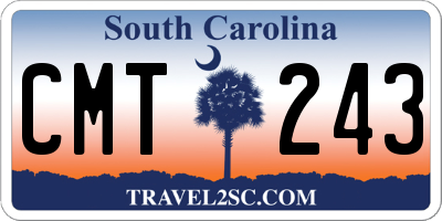 SC license plate CMT243