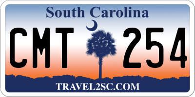 SC license plate CMT254