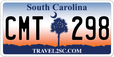SC license plate CMT298