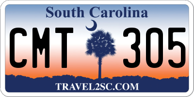 SC license plate CMT305