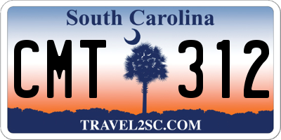 SC license plate CMT312