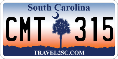 SC license plate CMT315