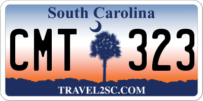 SC license plate CMT323