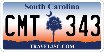 SC license plate CMT343