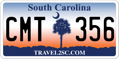 SC license plate CMT356