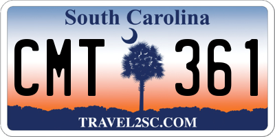 SC license plate CMT361