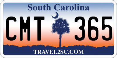 SC license plate CMT365