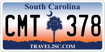 SC license plate CMT378