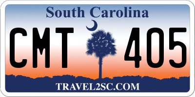 SC license plate CMT405