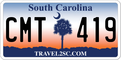 SC license plate CMT419