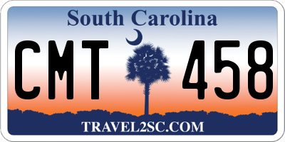 SC license plate CMT458