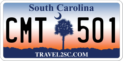 SC license plate CMT501