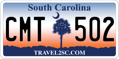 SC license plate CMT502