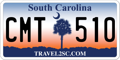 SC license plate CMT510