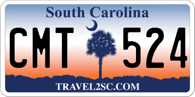 SC license plate CMT524