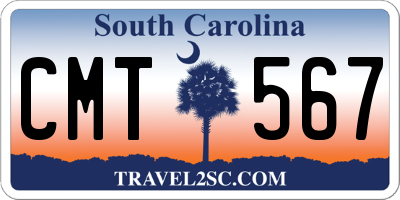 SC license plate CMT567