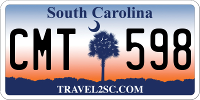 SC license plate CMT598