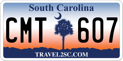 SC license plate CMT607