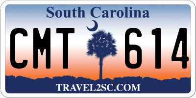 SC license plate CMT614