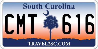 SC license plate CMT616
