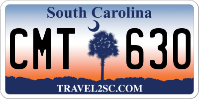 SC license plate CMT630