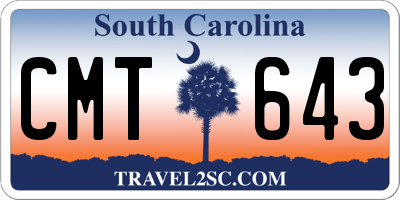 SC license plate CMT643