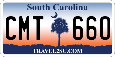 SC license plate CMT660