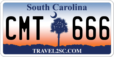 SC license plate CMT666