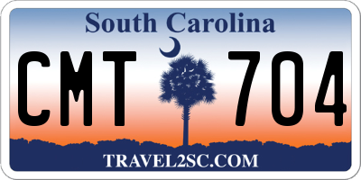 SC license plate CMT704
