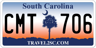 SC license plate CMT706