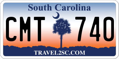 SC license plate CMT740