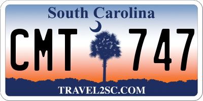 SC license plate CMT747