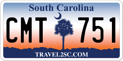 SC license plate CMT751