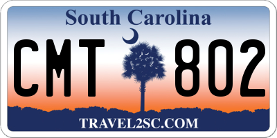 SC license plate CMT802